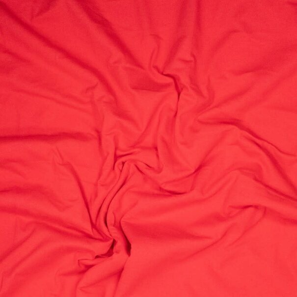 Puur katoenen tricot - tomaat