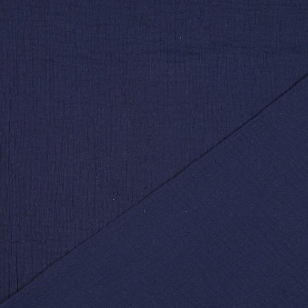 Double gauze - marineblauw