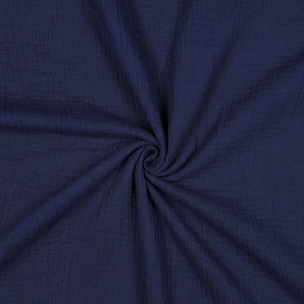 Double gauze - marineblauw
