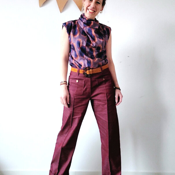 Jeans stretch - vergrijsd groen