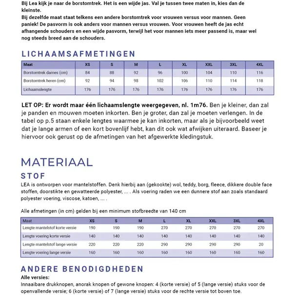 Wisj Wisj - Lea mantel (xs-4xl)