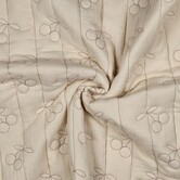 Double gauze matelassé kersjes - ecru