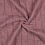Double gauze matelassé kersjes - mauve