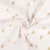 Geborduurde regenbogen - double gauze