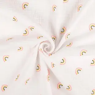 Geborduurde regenbogen - double gauze