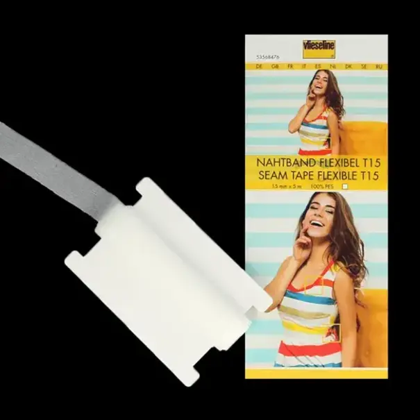 Vlieseline Naadband flexibel 15 mm x 5 m - wit