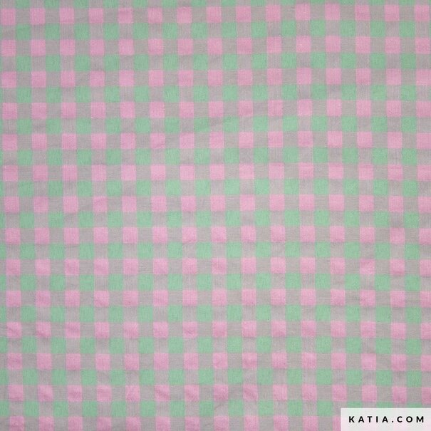 Vichy gingham - appelgroen en roze