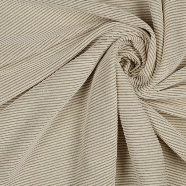 Soft gold stripe knit - tricot