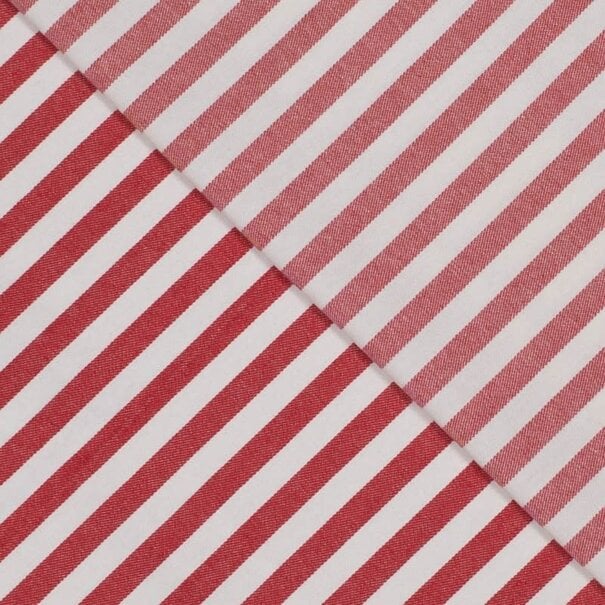Denim brede streep - rood