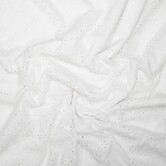 Embroided cotton - white