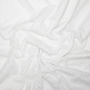 Embroided cotton - white