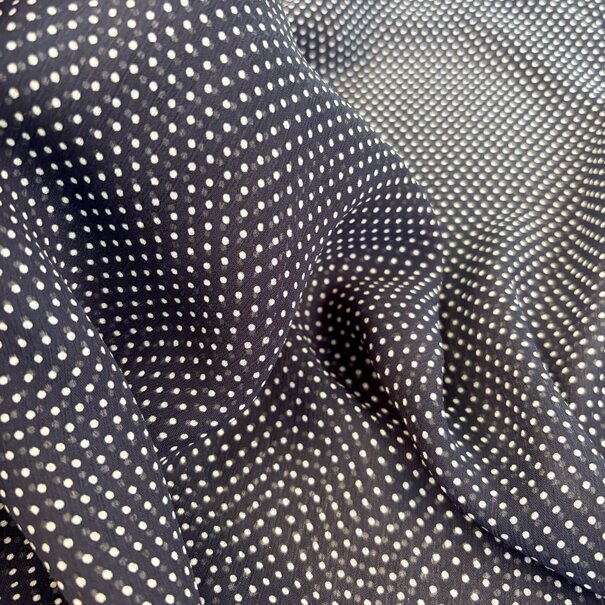 Midnight Polka Dots - voile 2 meter