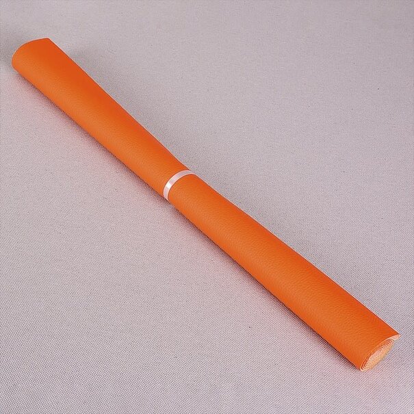 Karla imitatieleder 50 x 140cm - oranje