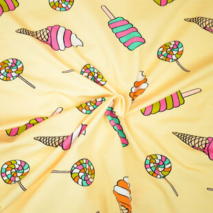Yellow ice cream - summer sweat