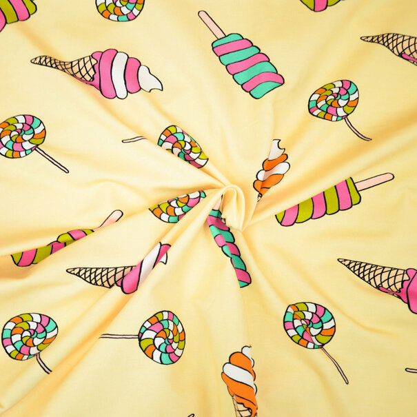 Yellow ice cream - summer sweat