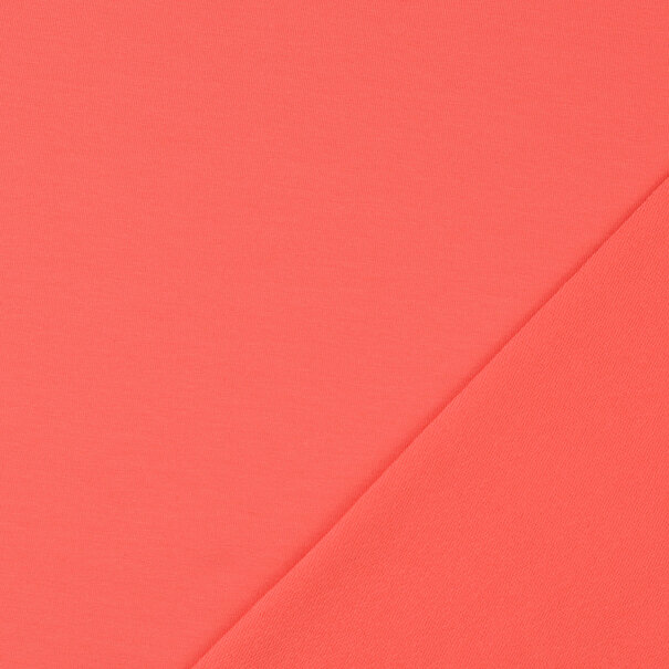 French terry - donker koraal