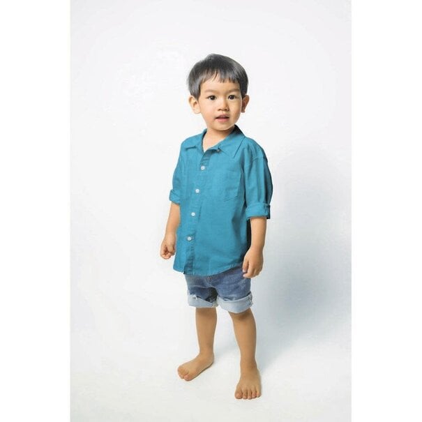 Popeline - babyblauw