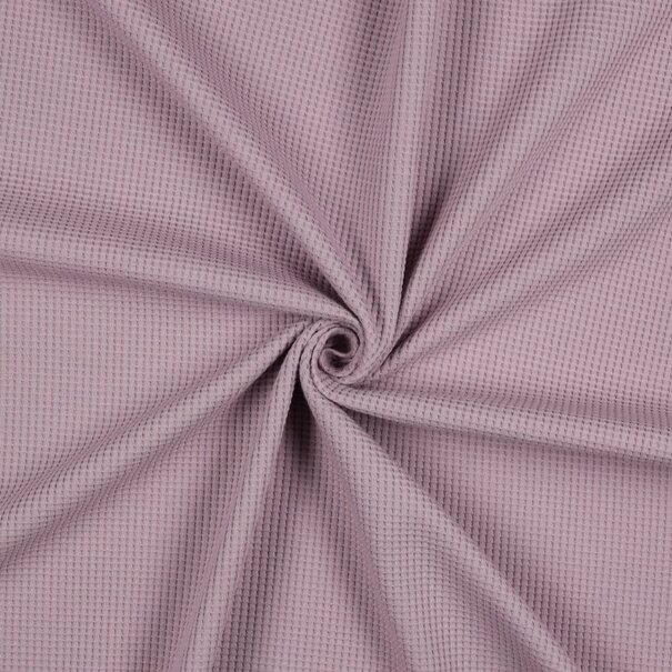 Wafeljersey bio - mauve