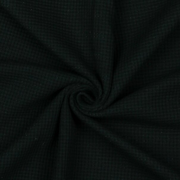 Wafeljersey bio - zwart