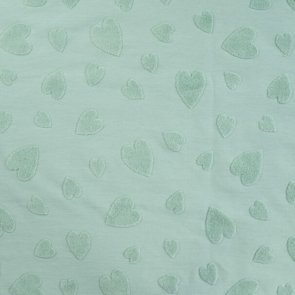 Hartjes jacquard - muntgroen