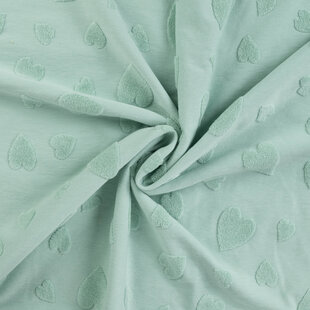 Hartjes jacquard - muntgroen