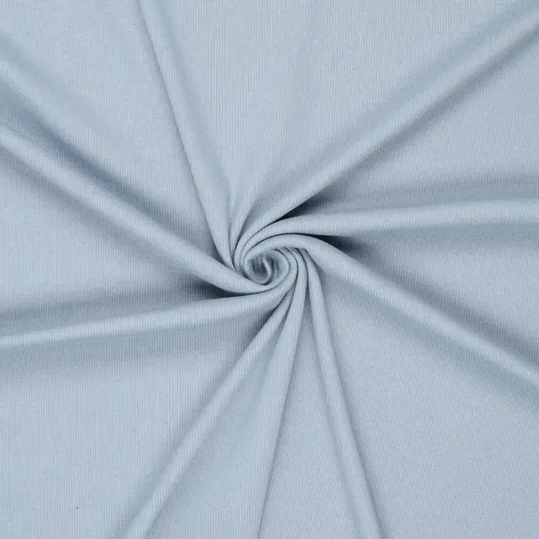 Rib jersey - mistblauw