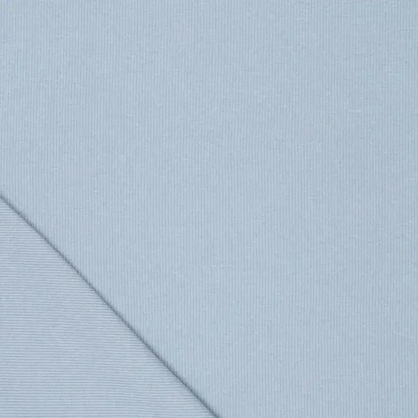Rib jersey - mistblauw