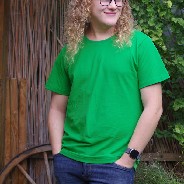 Istanbul piqué tricot - grasgroen