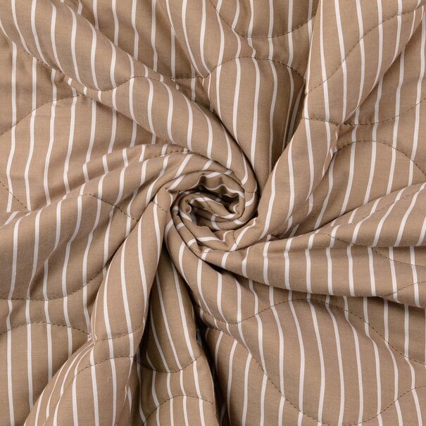 Matelassé streep - beige