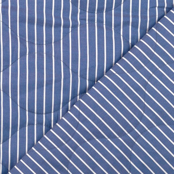 Matelassé streep - blauw