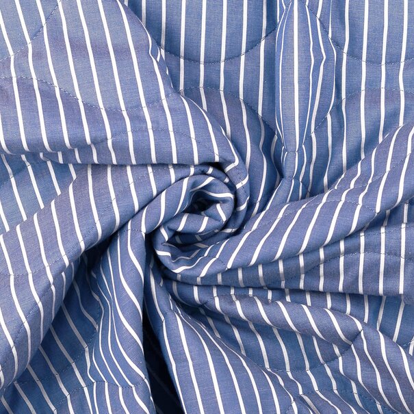 Matelassé streep - blauw
