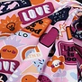 Jersey patches and stripes - light pink