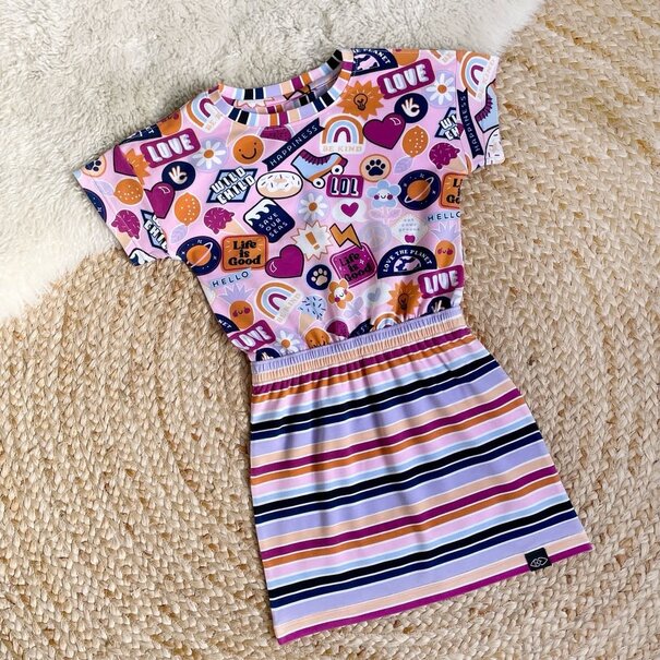 Jersey patches and stripes - light pink