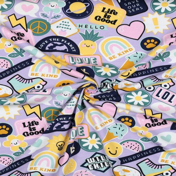 Jersey patches and stripes - lilac