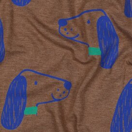 Jersey melange dogs - taupe