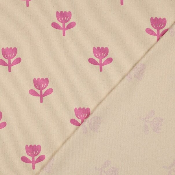 Rib jersey gots - natural tulip