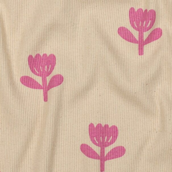 Rib jersey gots - natural tulip