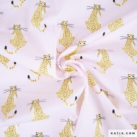 Wild leopards - poplin