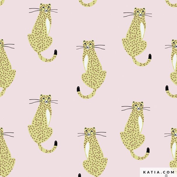 Wild leopards - poplin