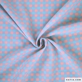 Vichy gingham - hemelsblauw en roze