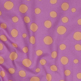 Dots peach purple - fine poplin