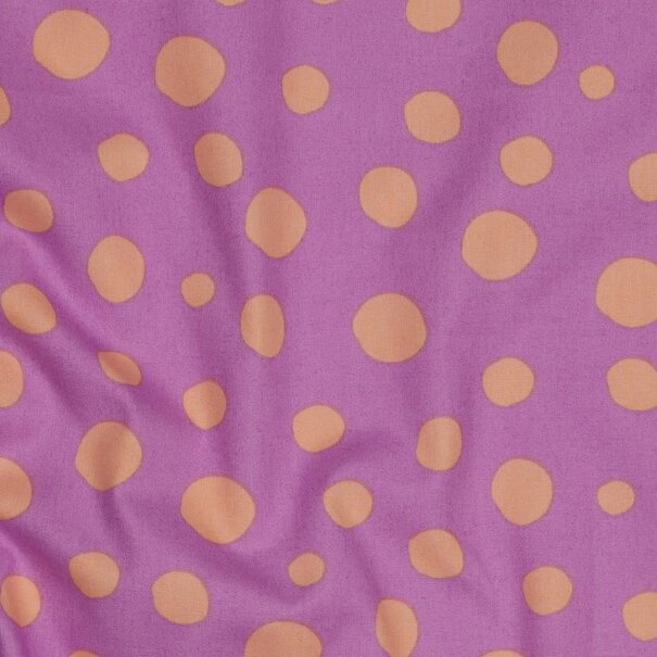 Dots peach purple - fine poplin