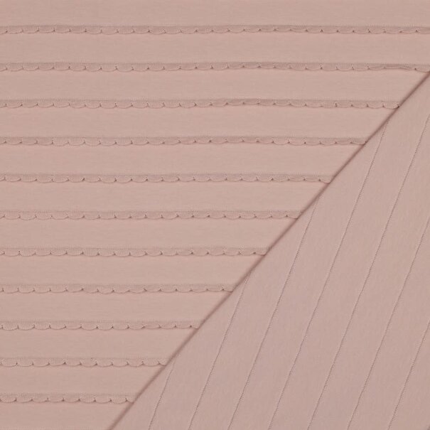 Jersey ruffles - poederroze