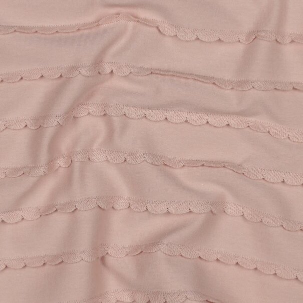 Jersey ruffles - poederroze
