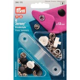Jersey drukknopen zwart 12 mm