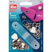 Jersey drukknopen zilver 10 mm
