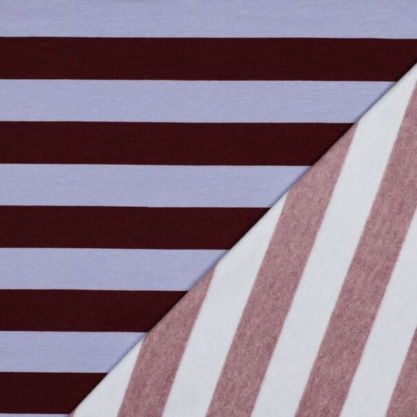 Soft sweat stripes - burgundy
