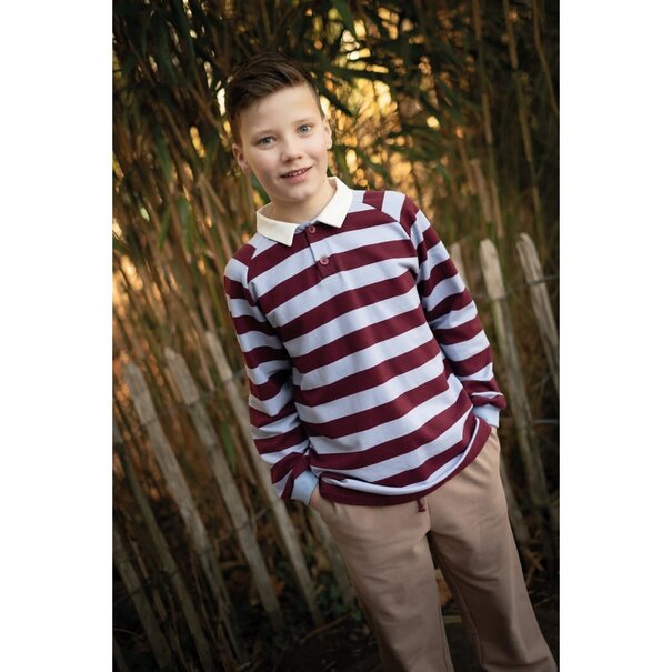Soft sweat stripes - burgundy