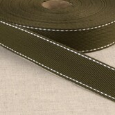 Tassenband kaki/wit