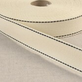 Tassenband ecru/zwart